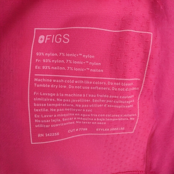 Figs Deep Cranberry Salta Seamless Longsleeve Underscrub - Picture 5 of 6